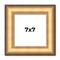 Square Traditional Gold Picture Frame - UV Acrylic, Foam Board Backing, Hanging Hardware